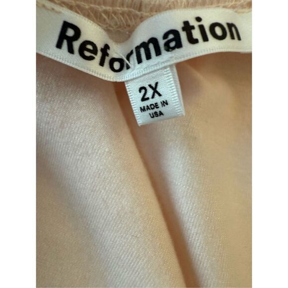 Reformation Winnie Knit Bodysuit In Crystal Pink Size 2X - Picture 8 of 12